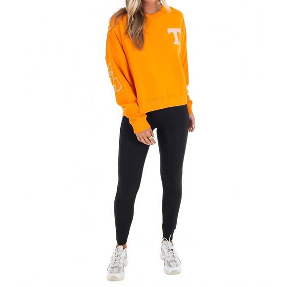 NEW STEWART SIMMONS university of tennessee boxy sweatshirt in orange - Picture 3 of 5